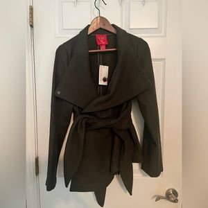 Women’s Olive Green Wool Blend Coat